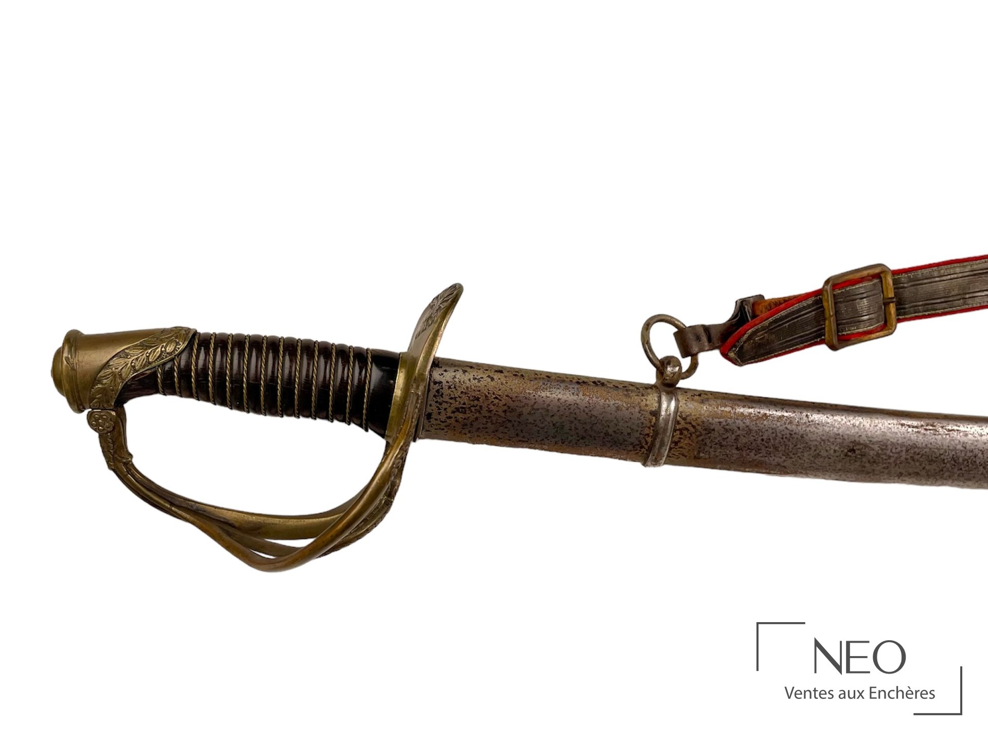 Sabre d'officier de cavalerie légère avec garde en laiton