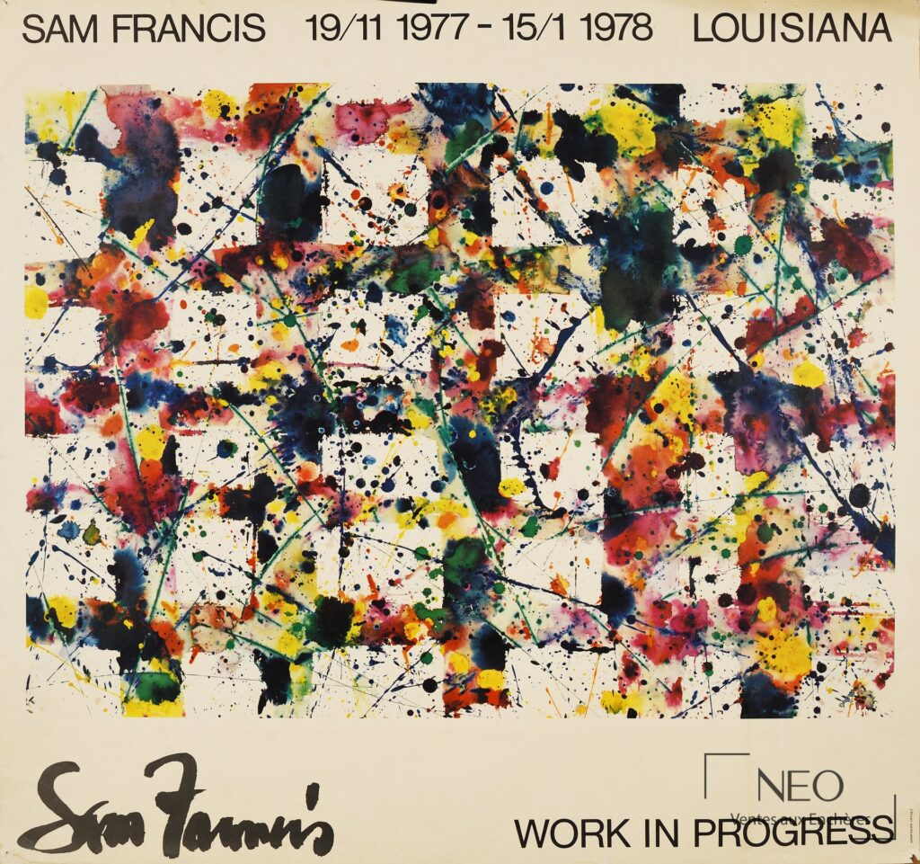 Affiche Sam Francis de l'exposition Work in progress