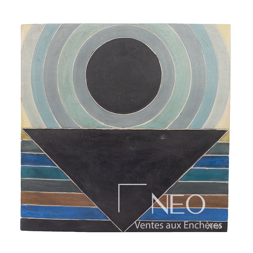 Sayed Haider Raza, Kundalini, plaque en céramique émaillée, 2008