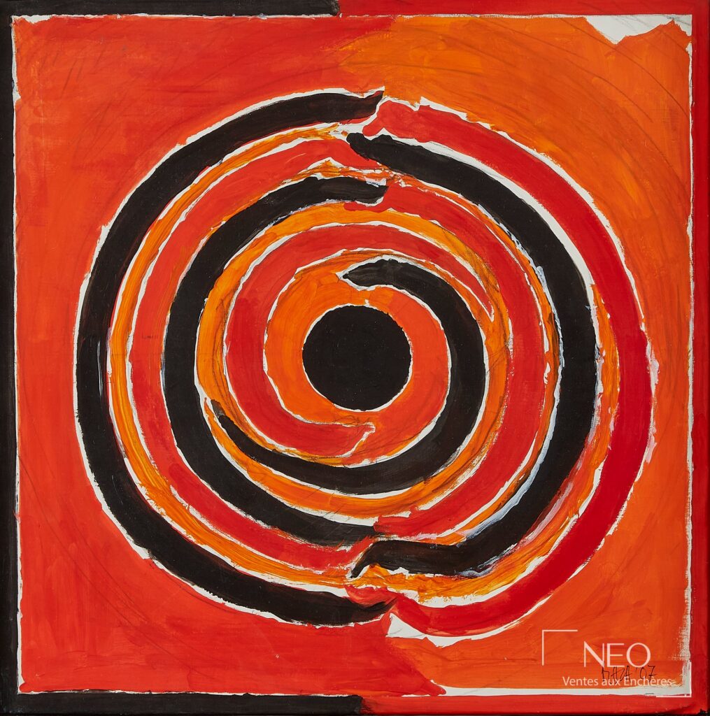 Acrylique abstraite rouge