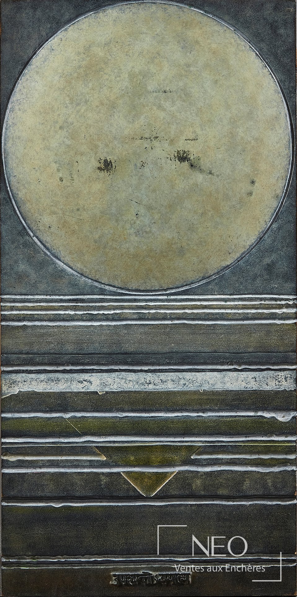 Sayed Haider Raza Paix bronze signé daté 2007