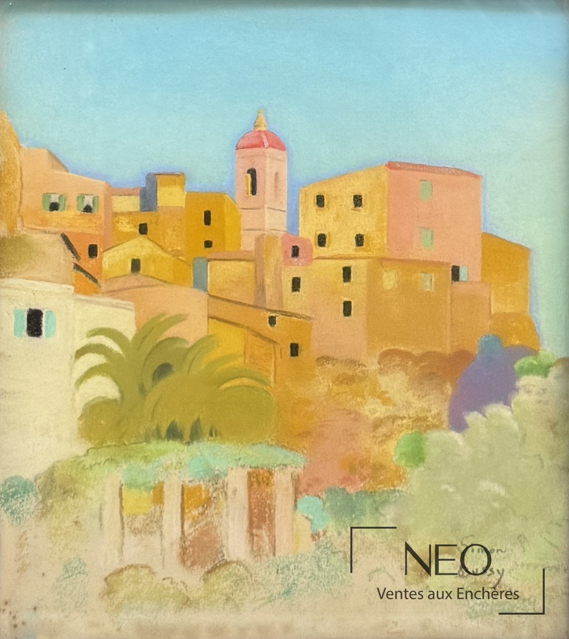 Vue de Roquebrune-Cap-Martin de Simon-Albert Bussy