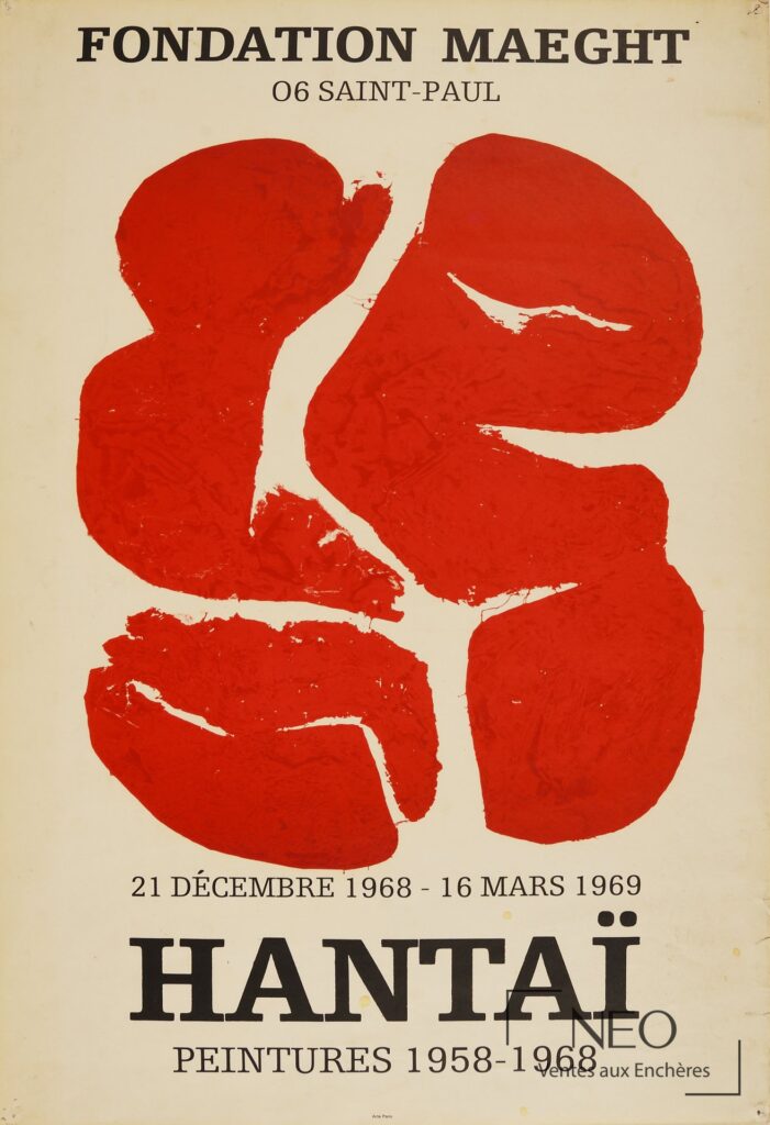Affiche Simon Hantaï pour la Fondation Maeght