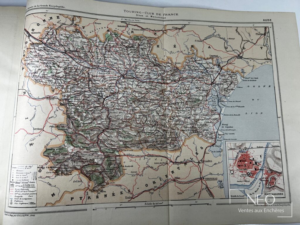Carte colorée des Pyrénées orientales et des départements voisins