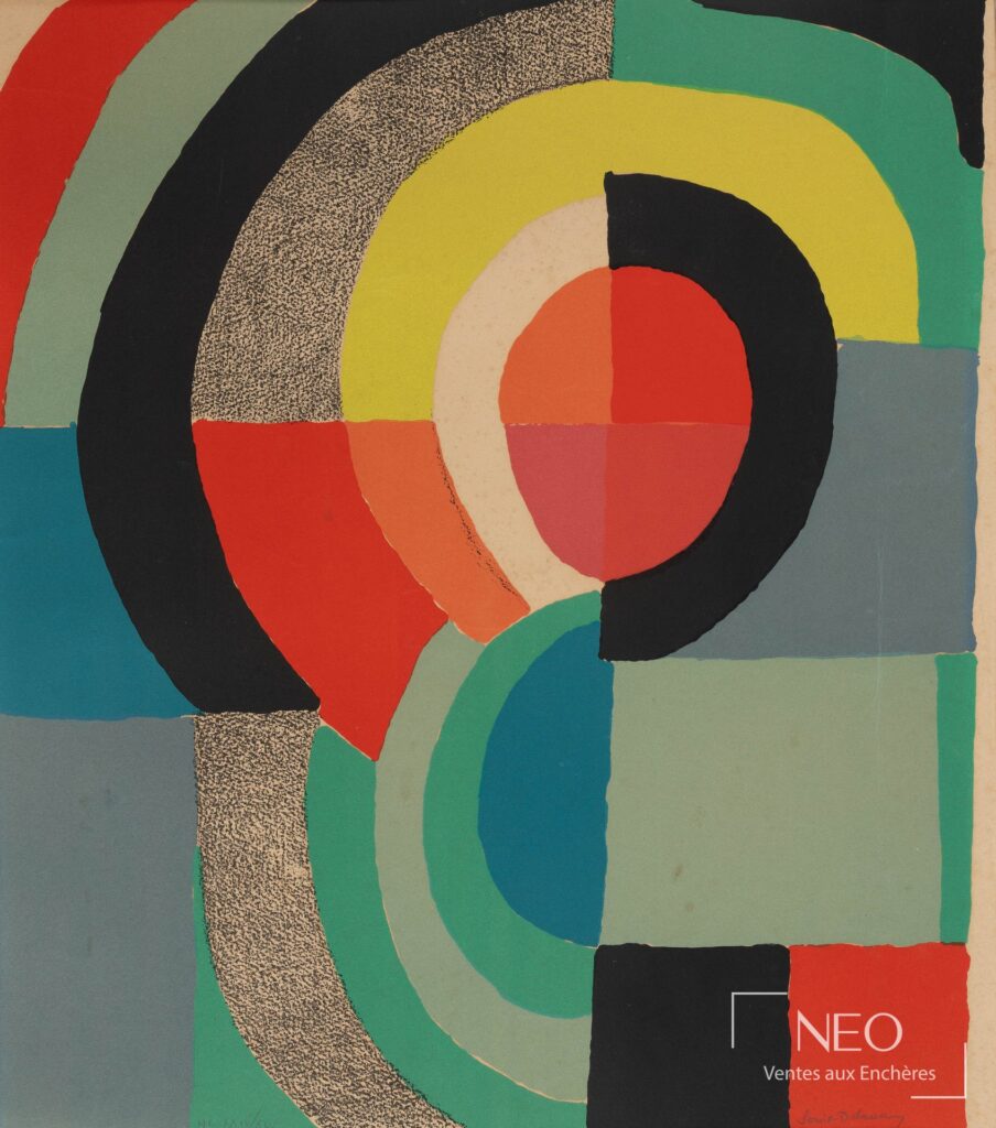 Lithographie en couleurs de Sonia Delaunay