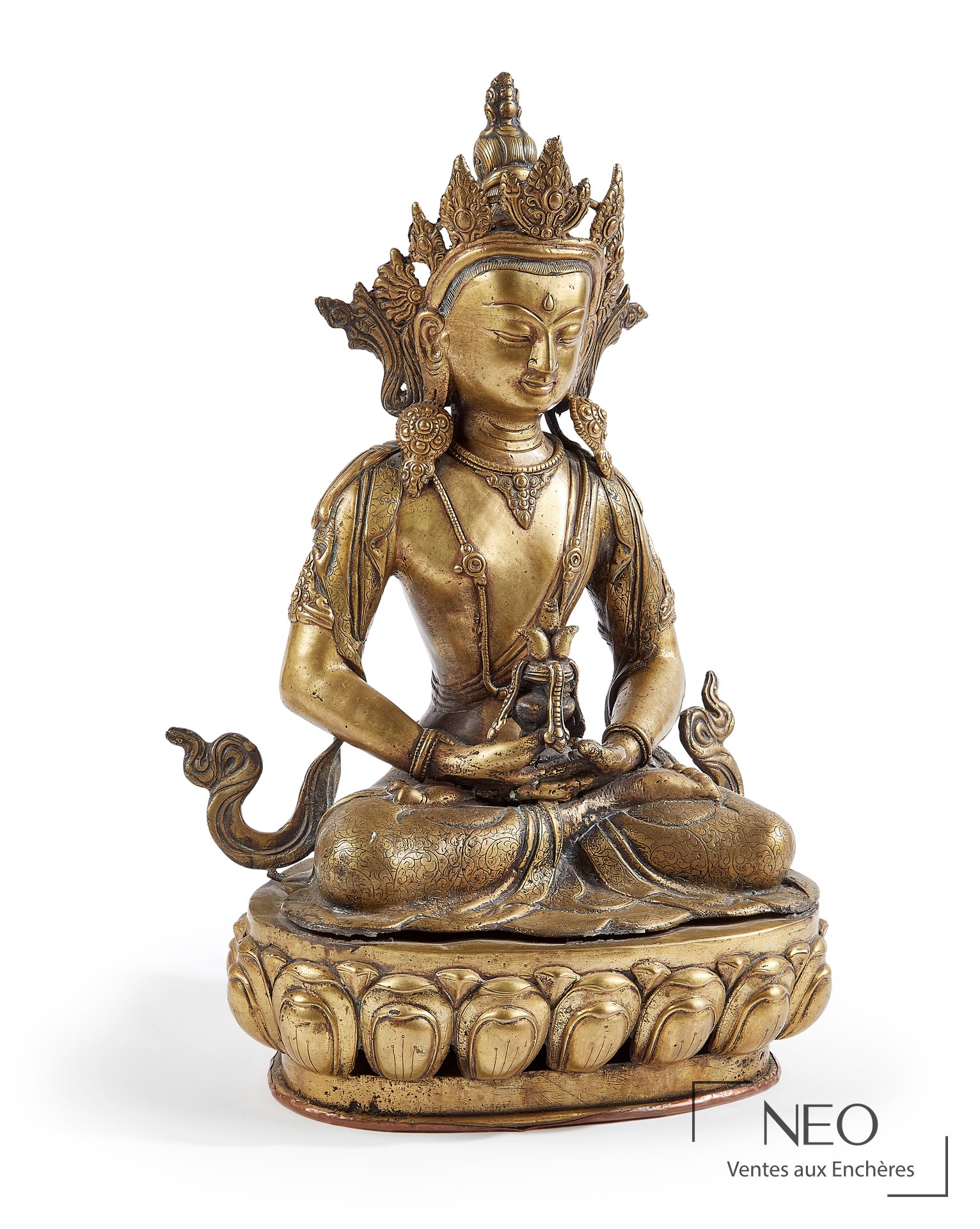 Statue d’Amitayus en bronze