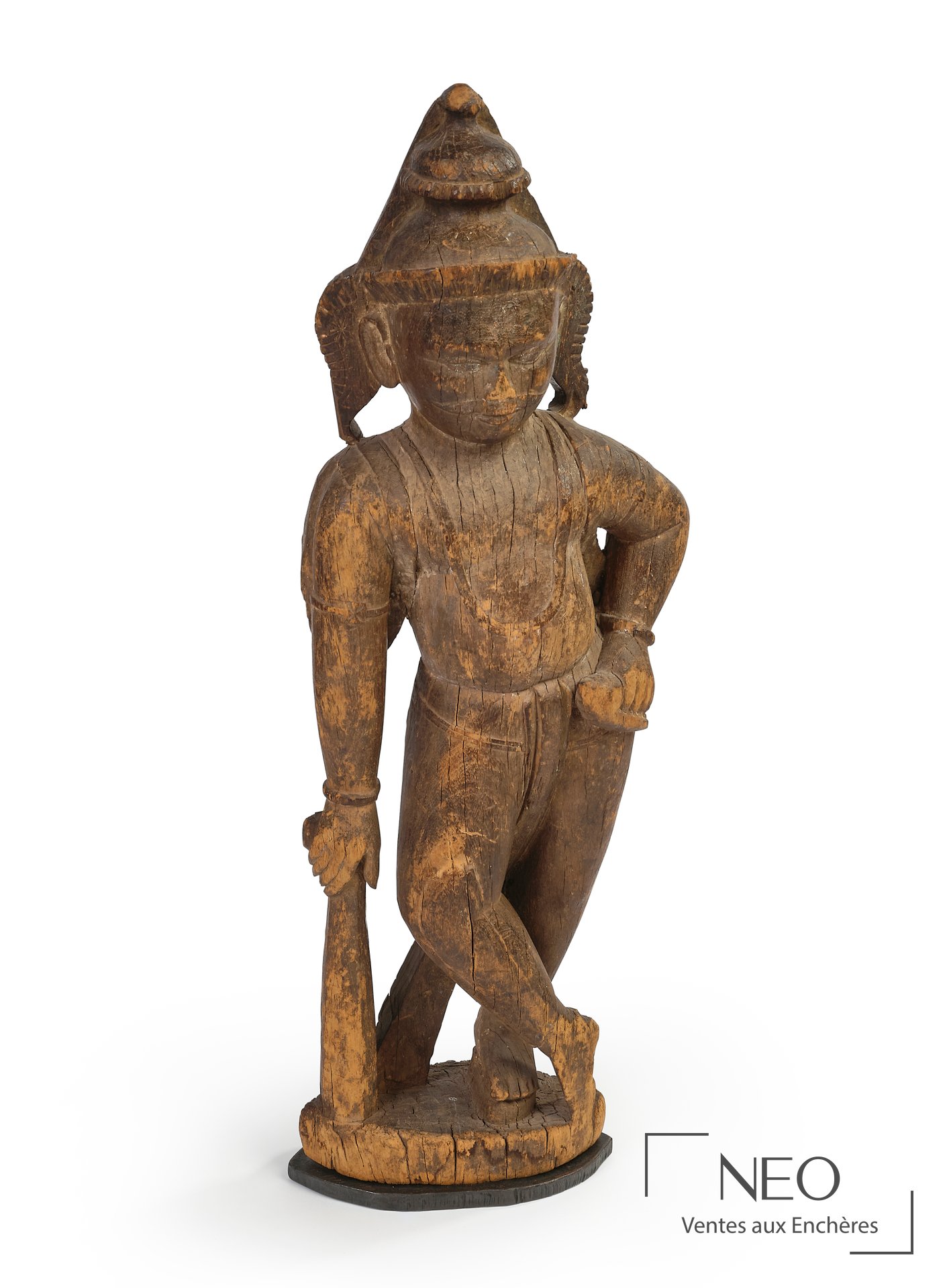 Statuette de Vishnu en bois