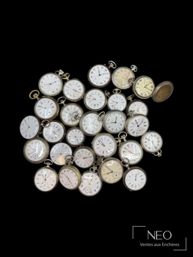 Lot de montres à gousset vues de face