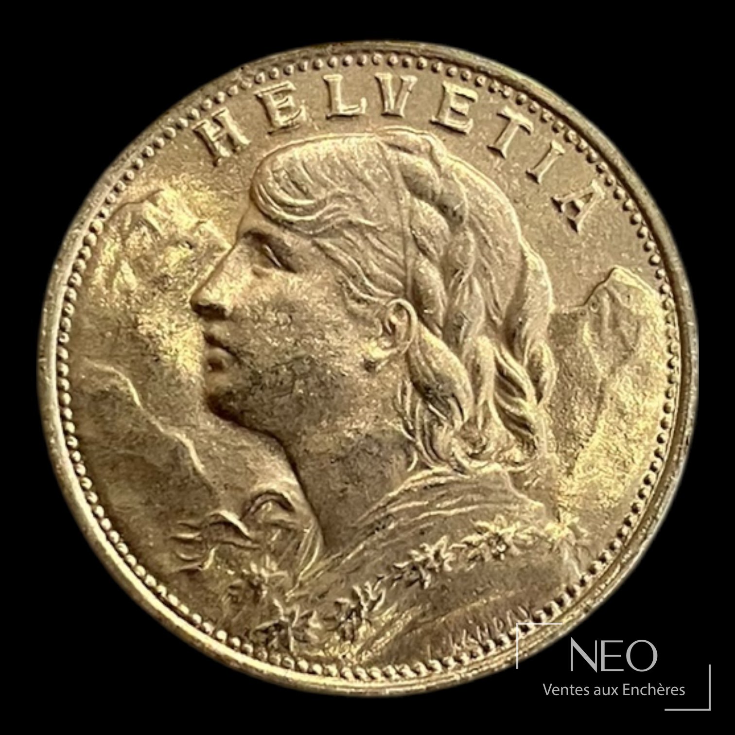 Pièce suisse de 20 francs or