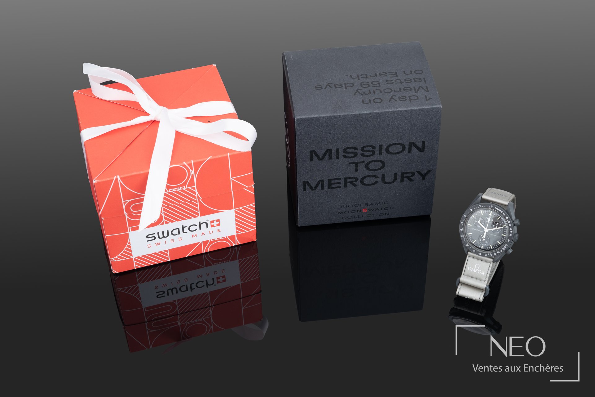 Montre Swatch Moonswatch Mission To Mercury avec boîte et certificat
