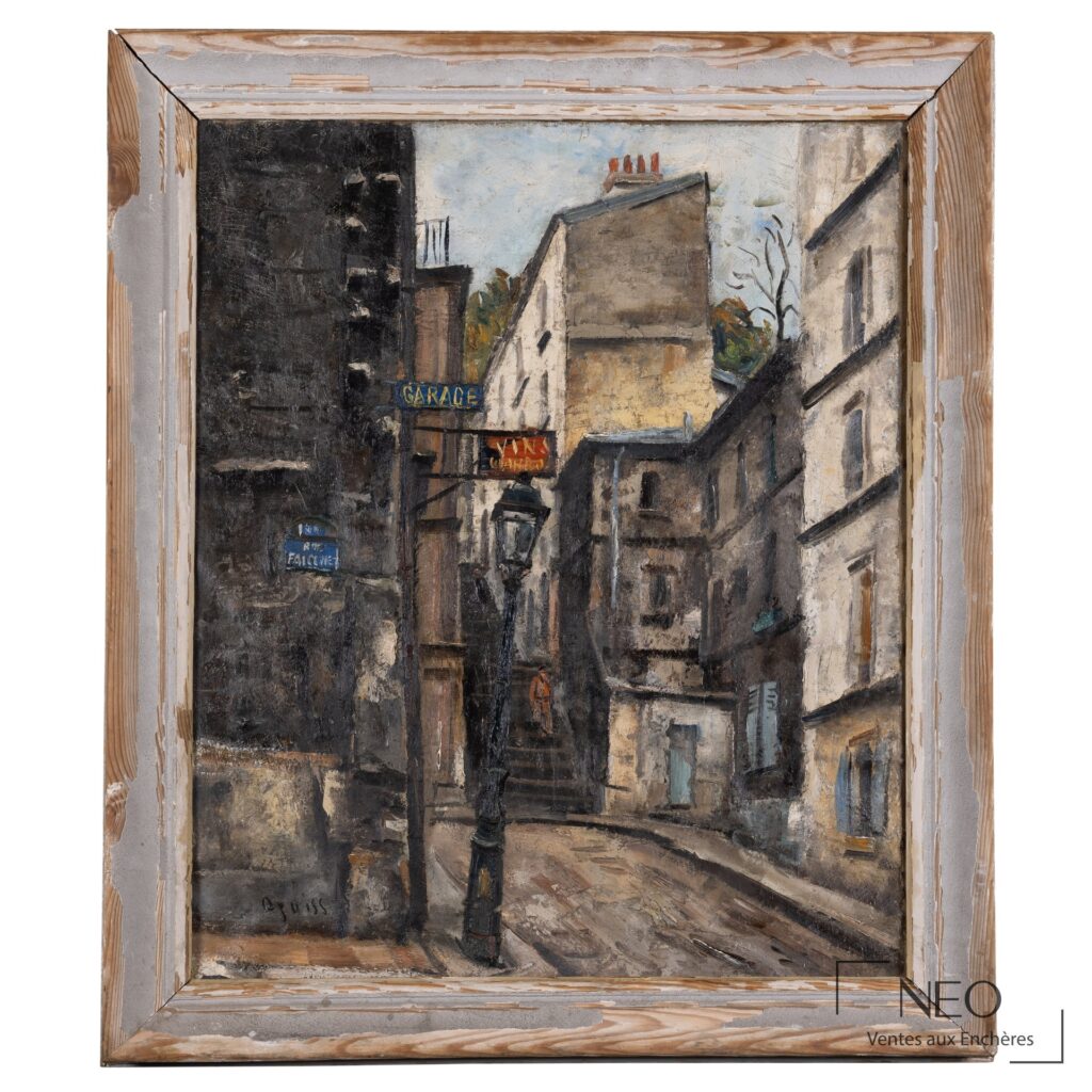 Vue de la peinture urbaine encadrée