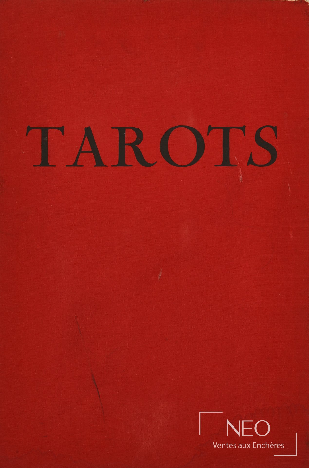 Emboîtage toilé rouge titré TAROTS