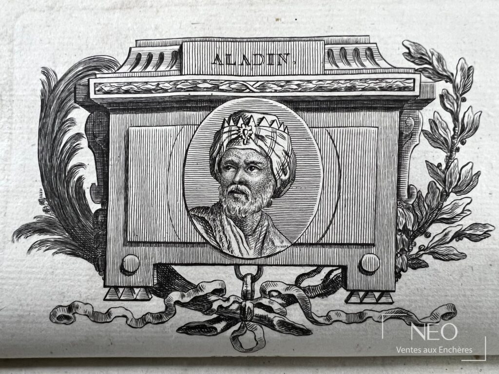 Portrait gravé en frontispice d'un livre ancien