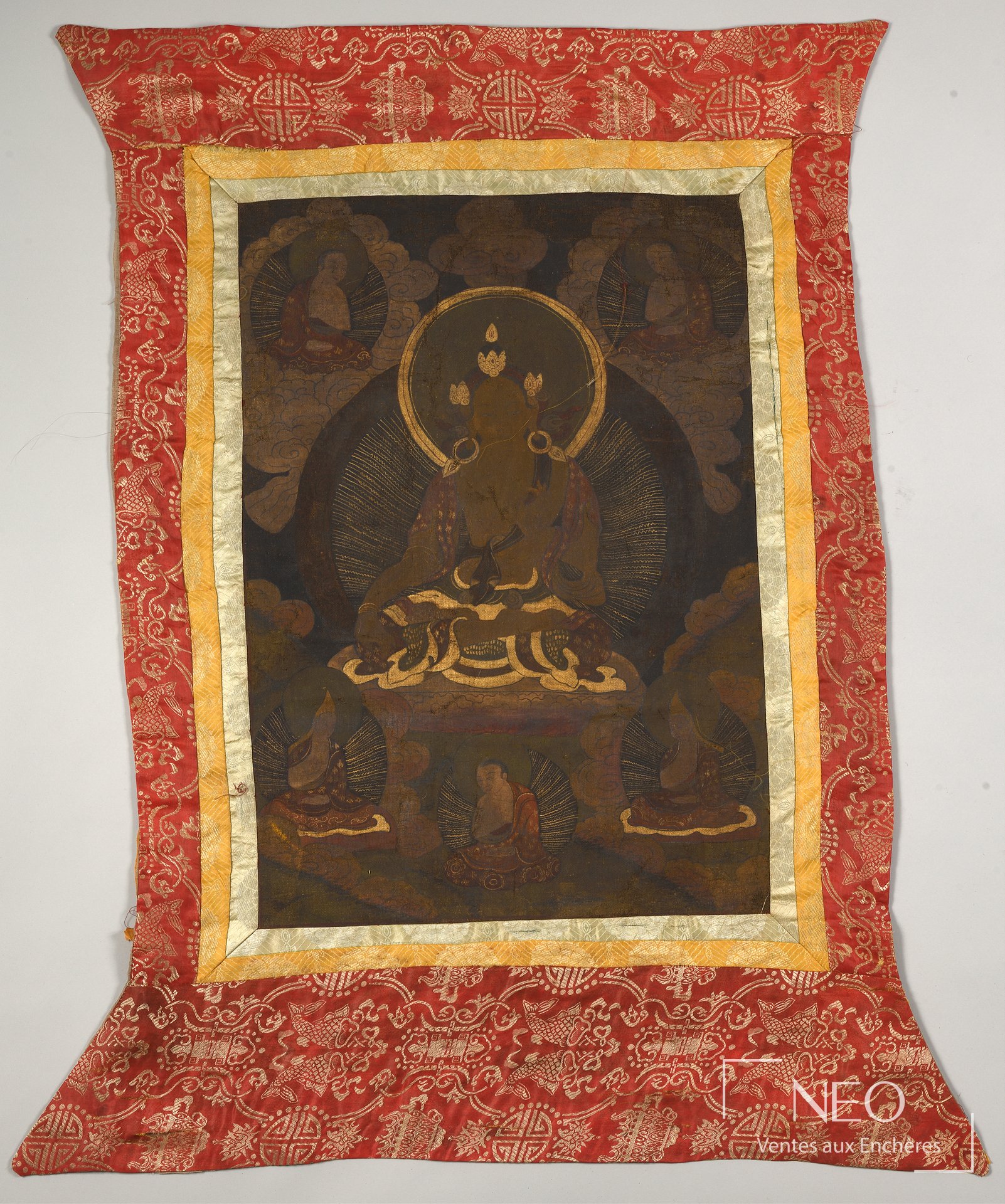 Thangka tibétain représentant Tara blanche
