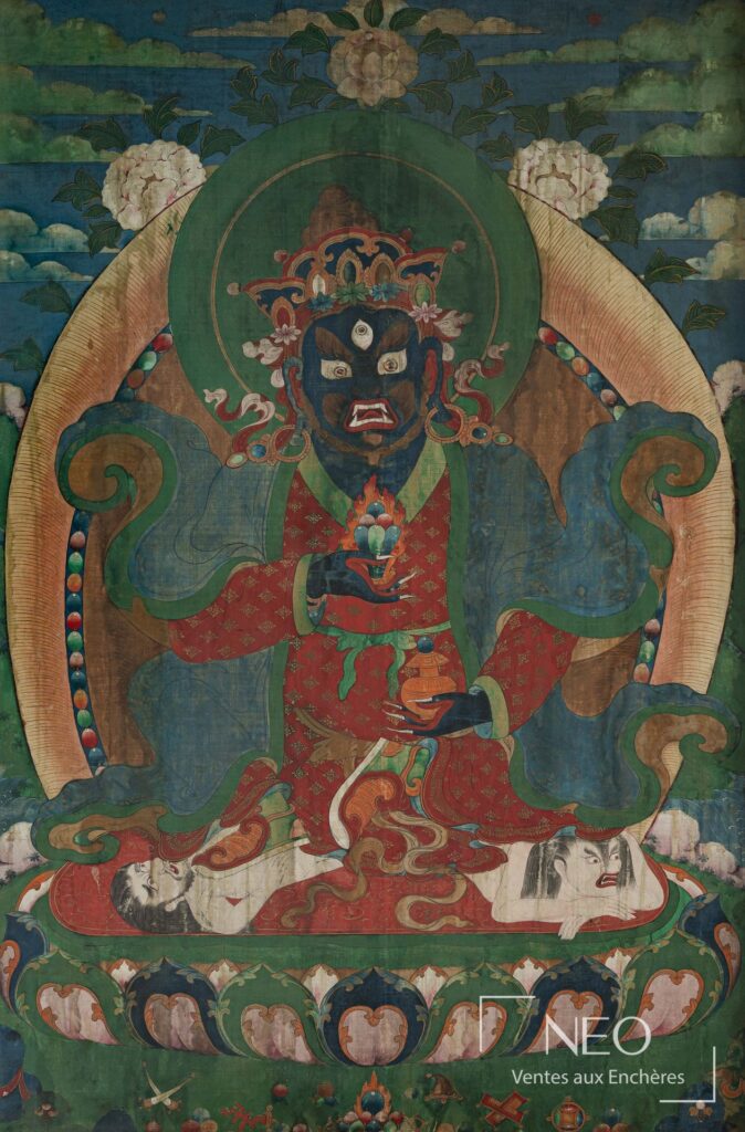 Thangka tibétain représentant Mahakala