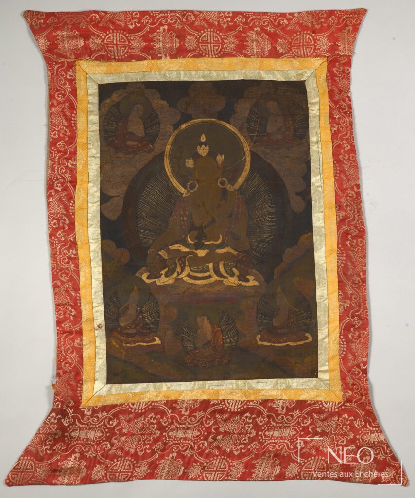 Thangka tibétain représentant Tara blanche