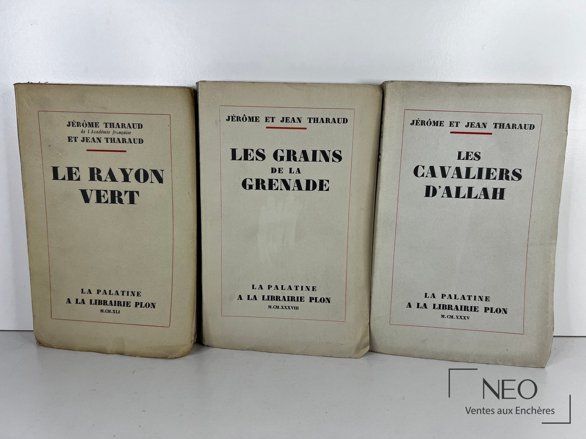 Les trois couvertures brochées de Jérôme et Jean Tharaud