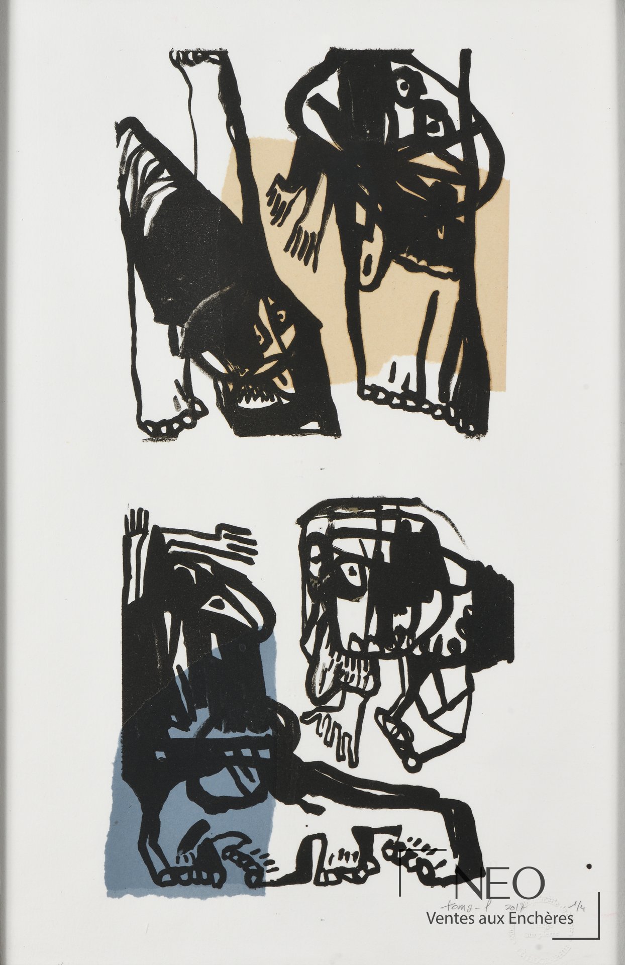 Toma-L Thomas Labarthe, Stone Age – 11, lithographie, 2017