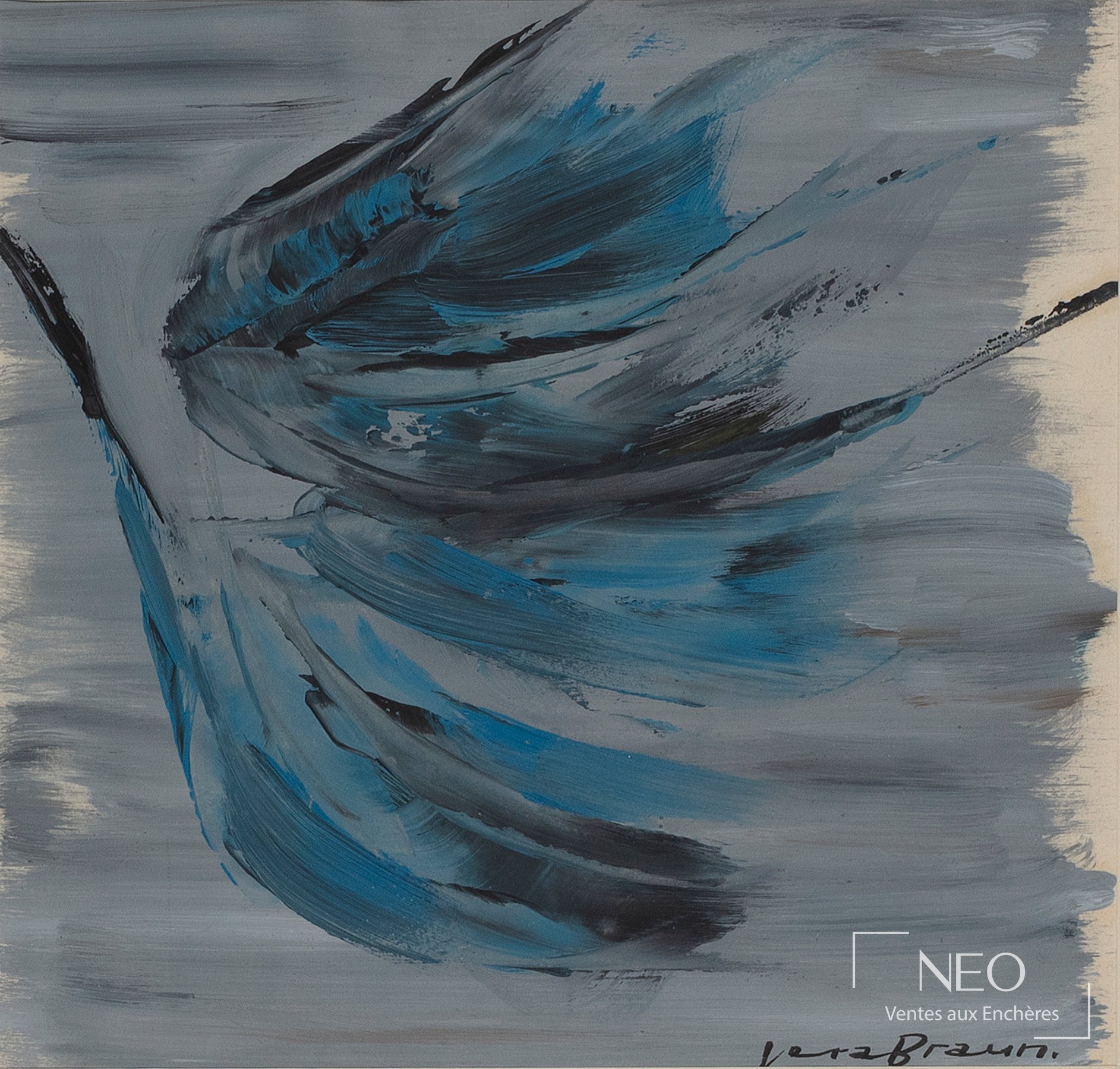 Composition abstraite en gris