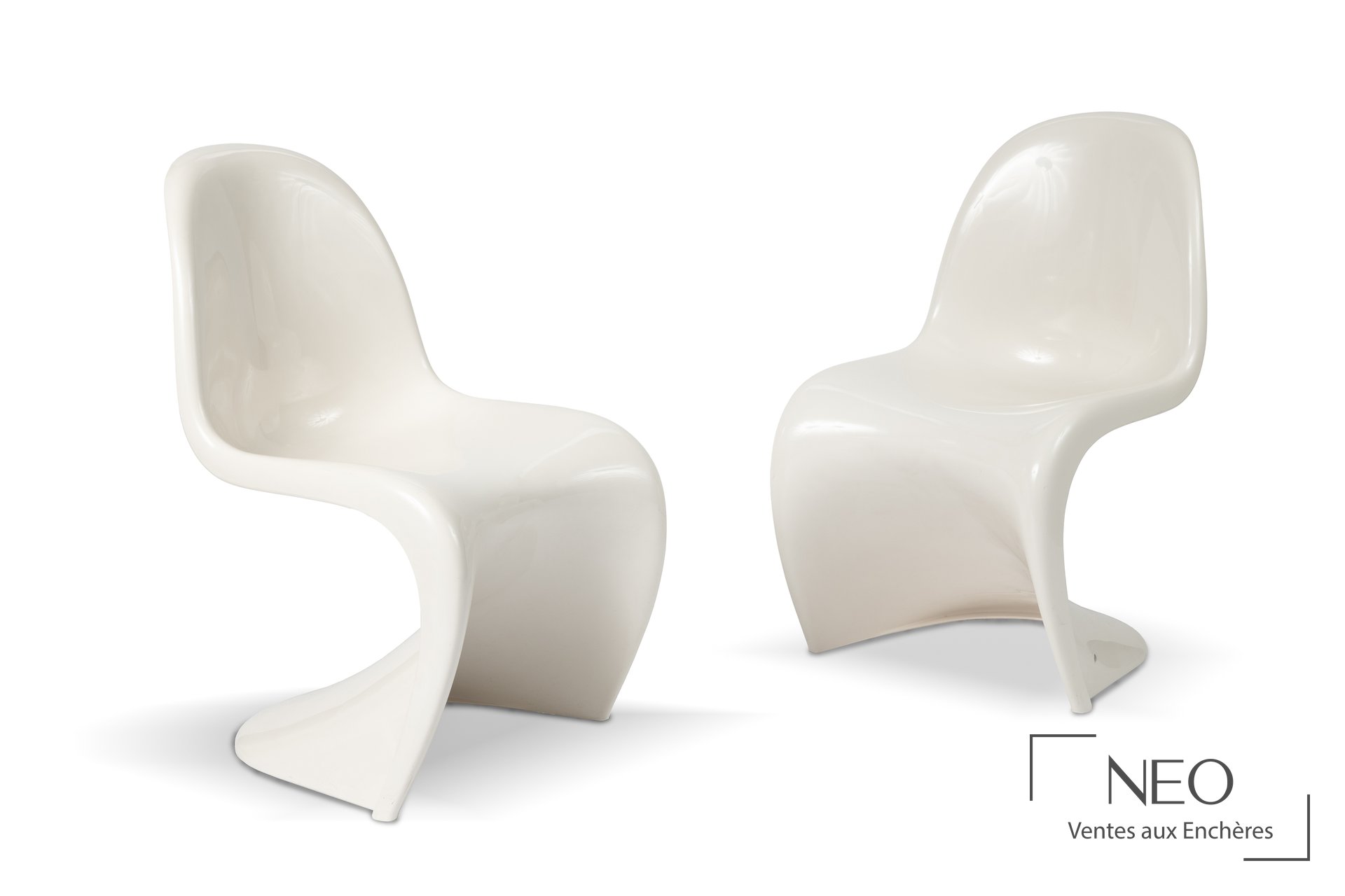 Verner Panton, paire de chaises Cantilever modèle S, Herman Miller, 1977