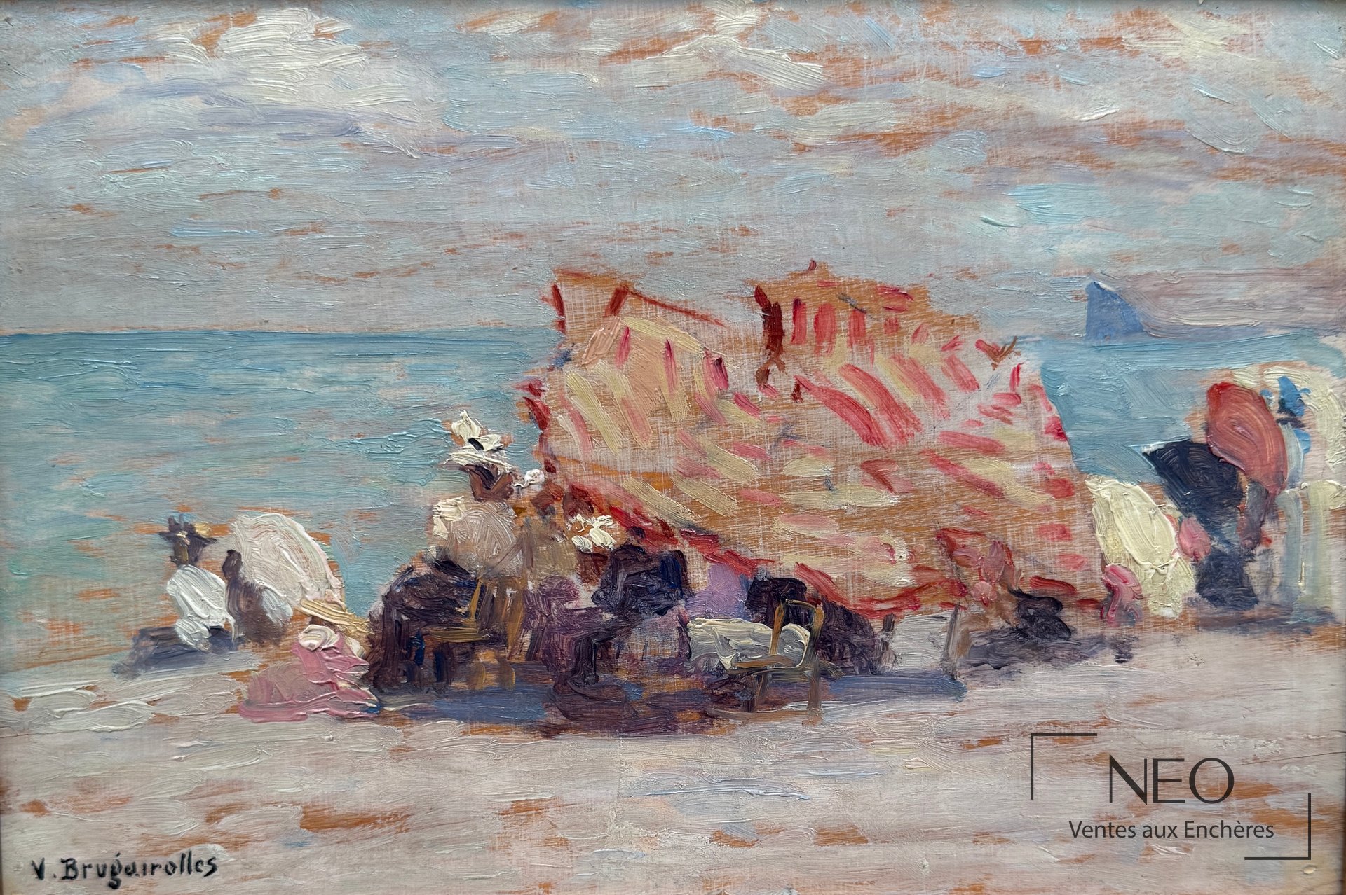 Scène de bord de mer de Victor Brugairolles