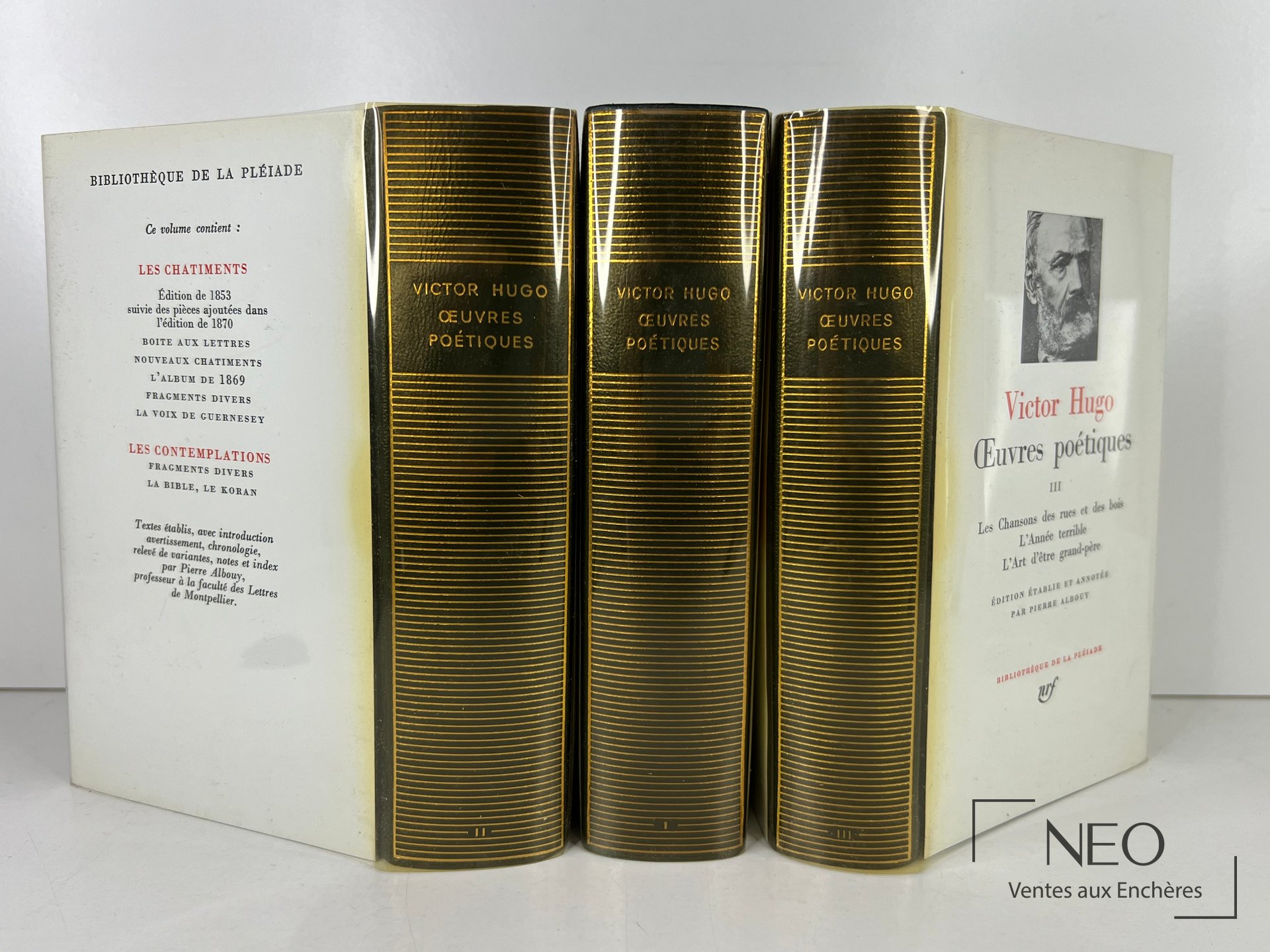 Les trois tomes de Victor Hugo