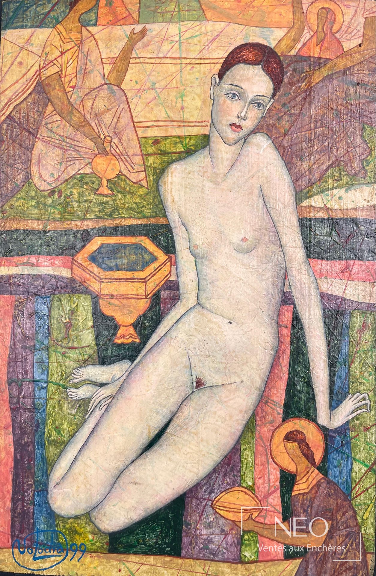 Nu féminin peint par Volodia Popov