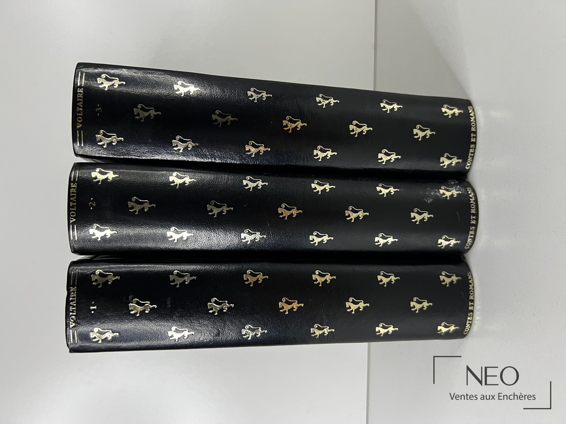 Trois volumes noirs de Voltaire