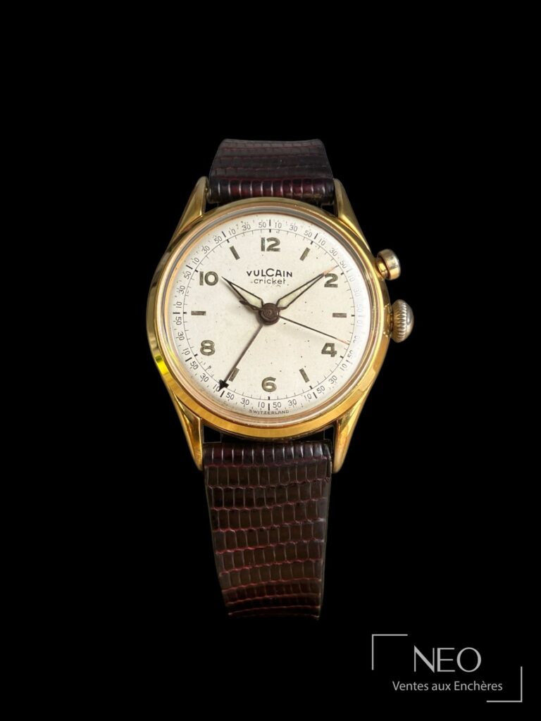 Montre Vulcain Cricket en métal doré