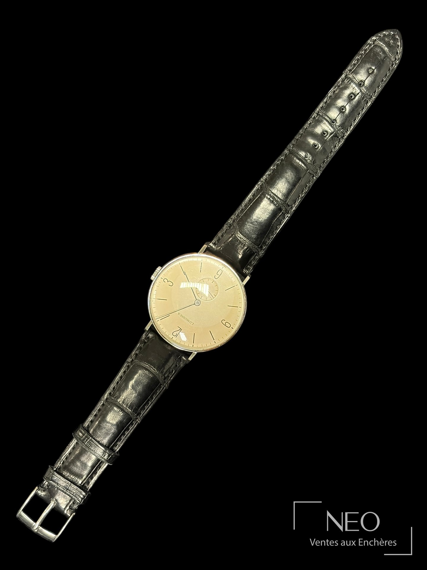 Montre bracelet Vulcain à cadran beige