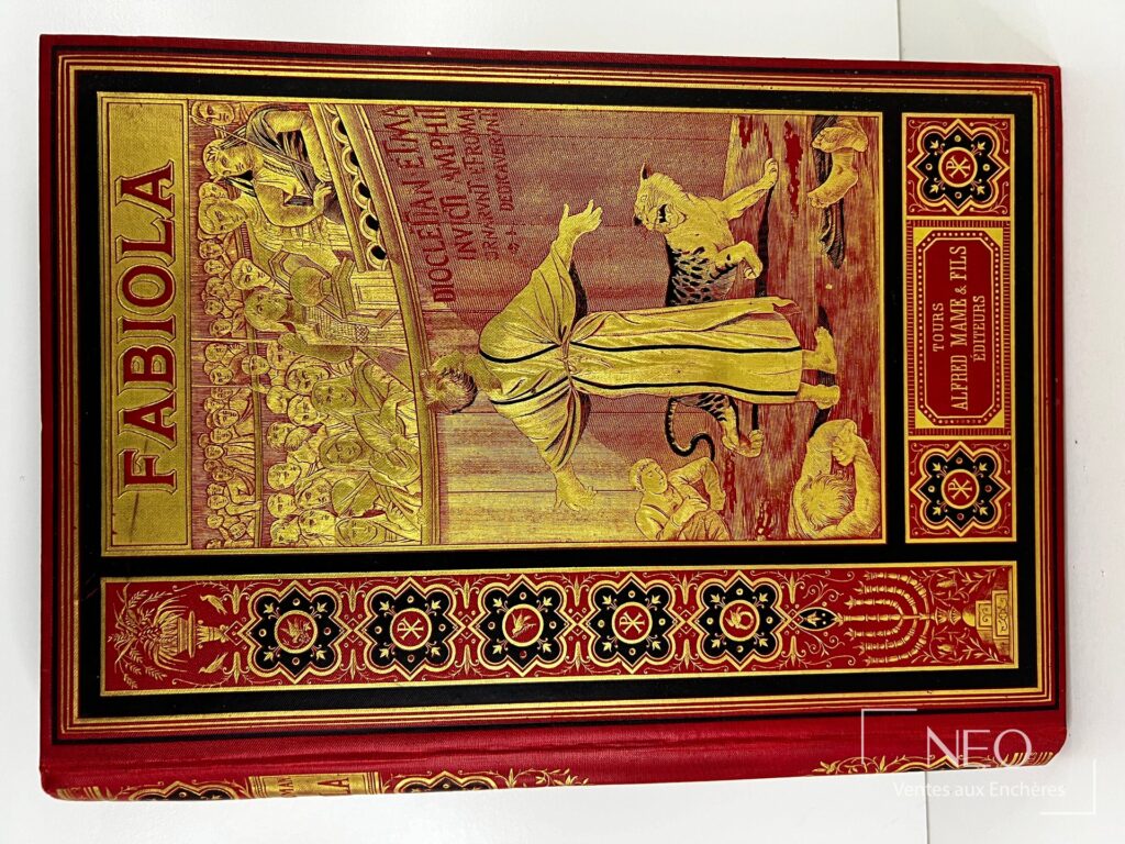 Cartonnage rouge et doré de Fabiola de Wisemen