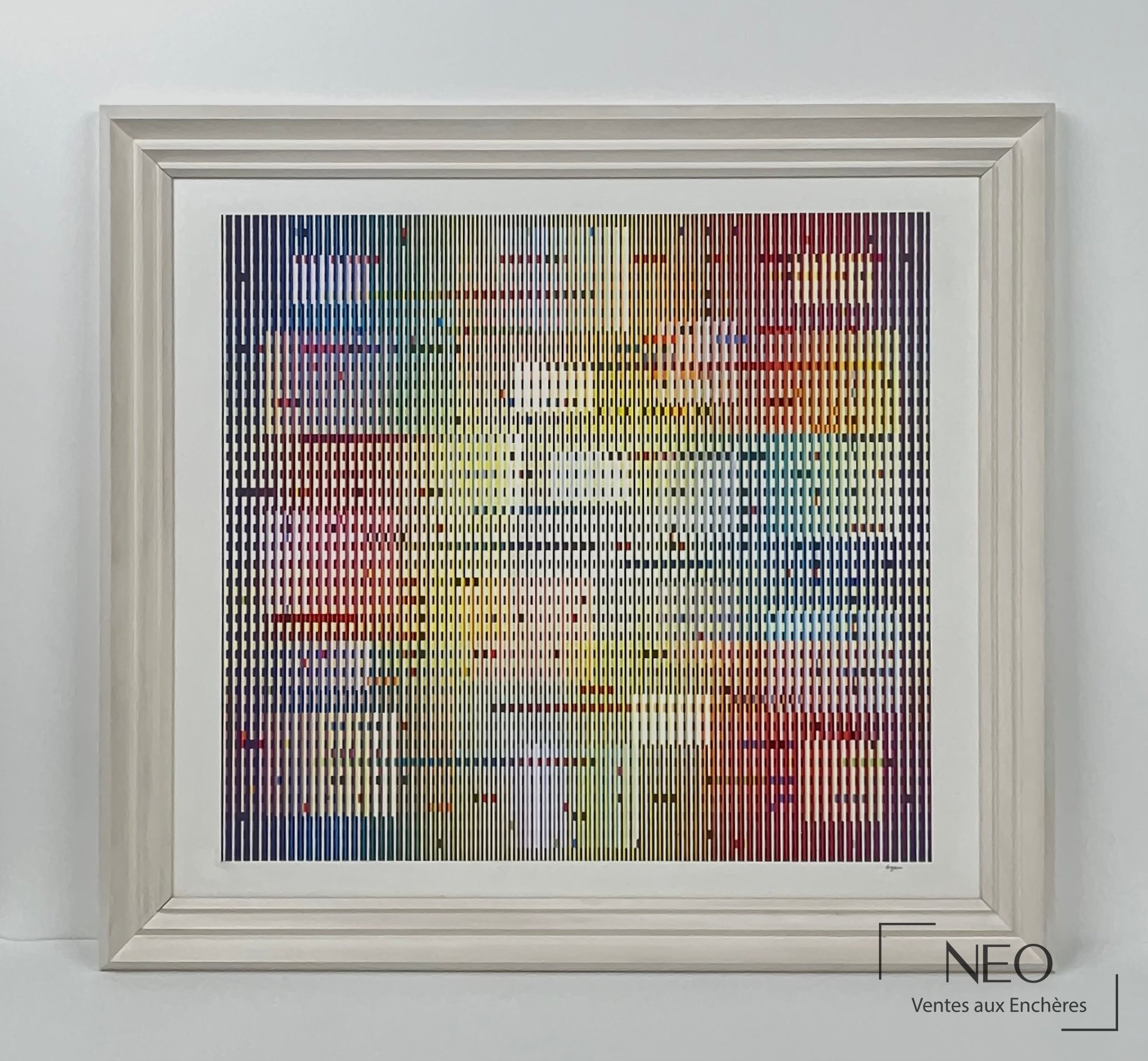 Composition cinétique de Yaacov Agam encadrée