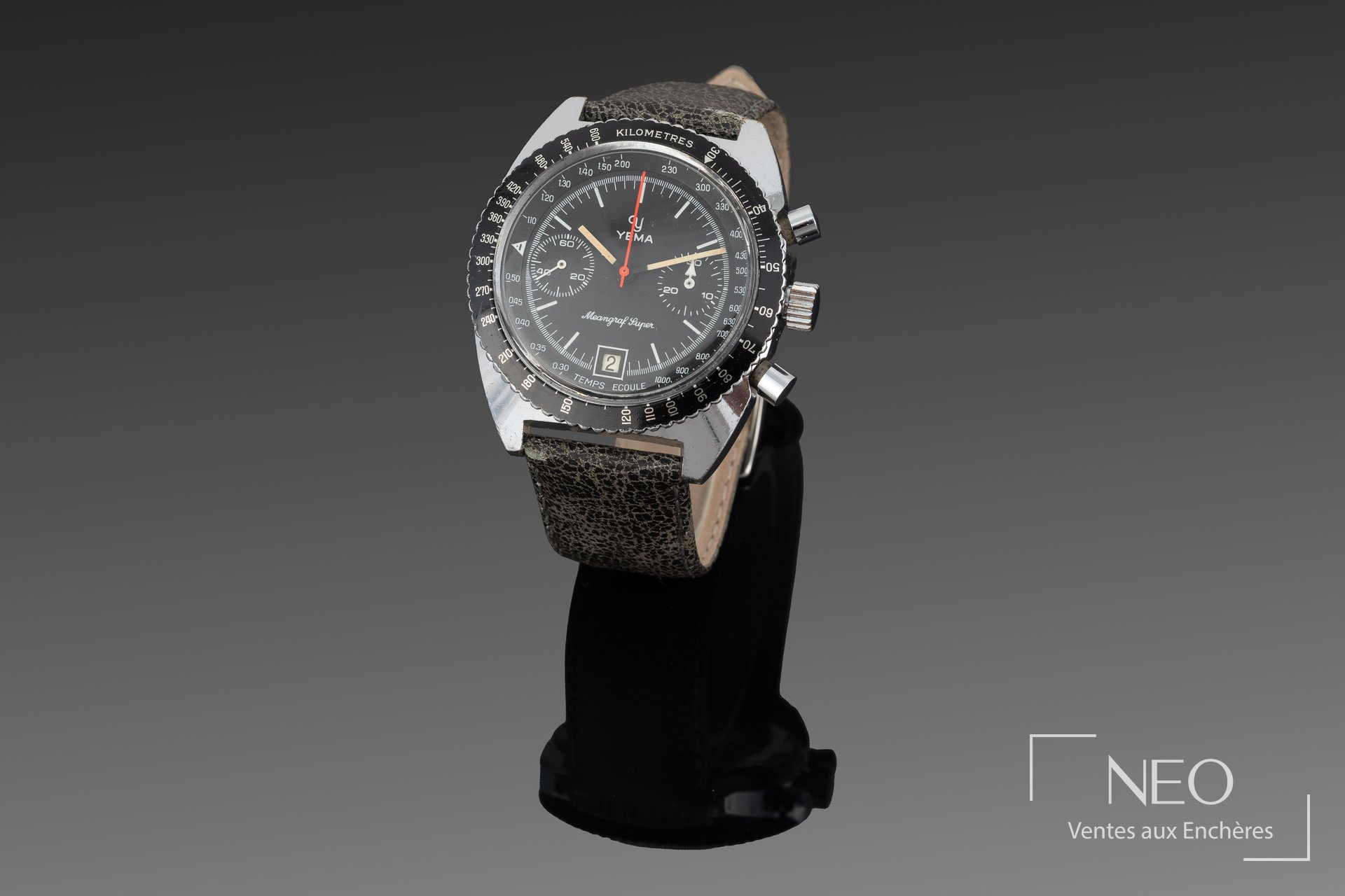 Chronographe Yema Meagraph Super vu de face