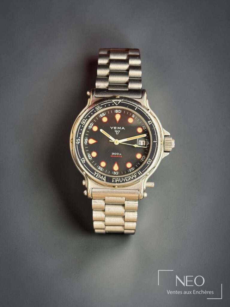 Montre YEMA Navygraf II au cadran noir