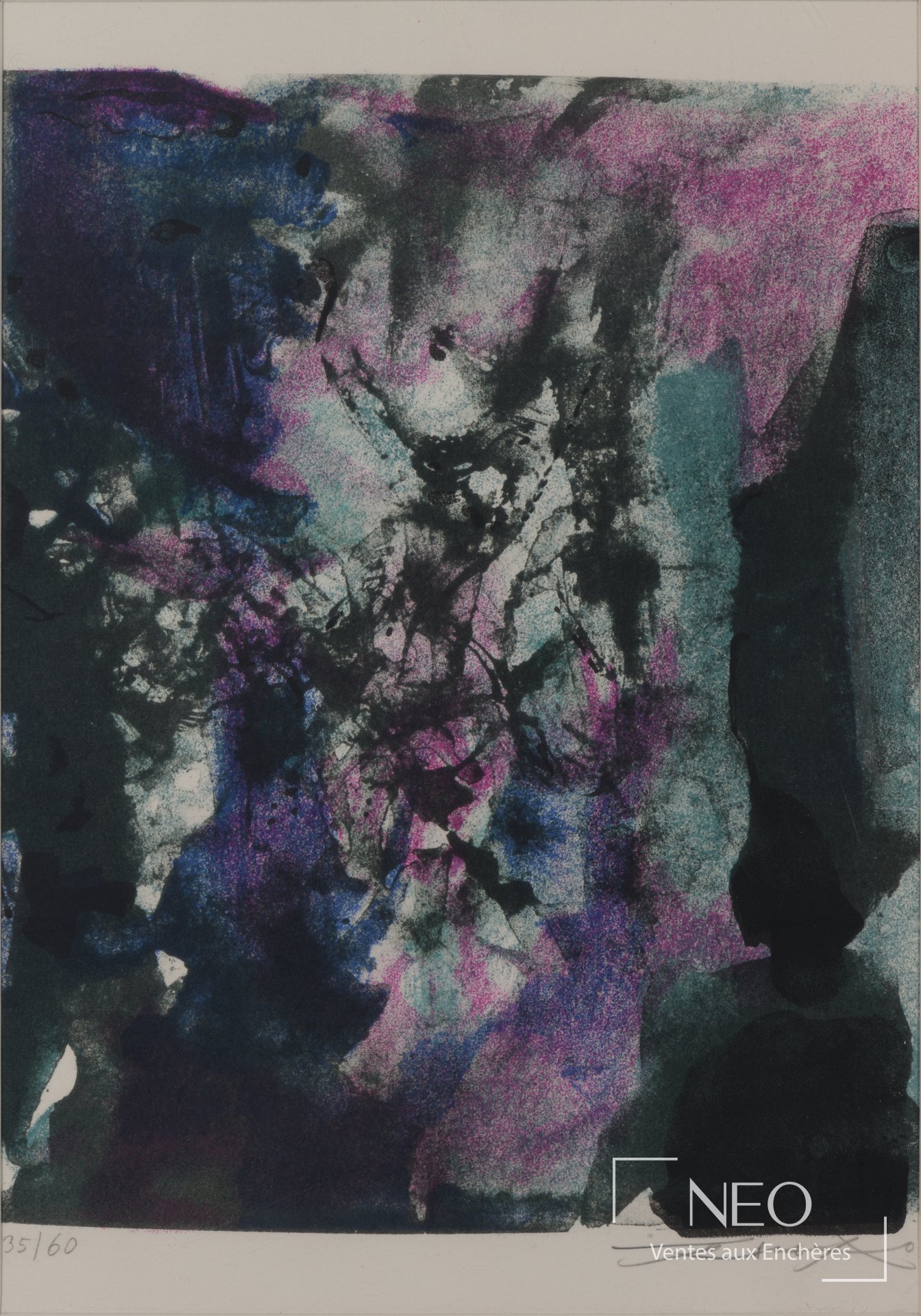 Estampe en couleurs de Zao Wou-Ki