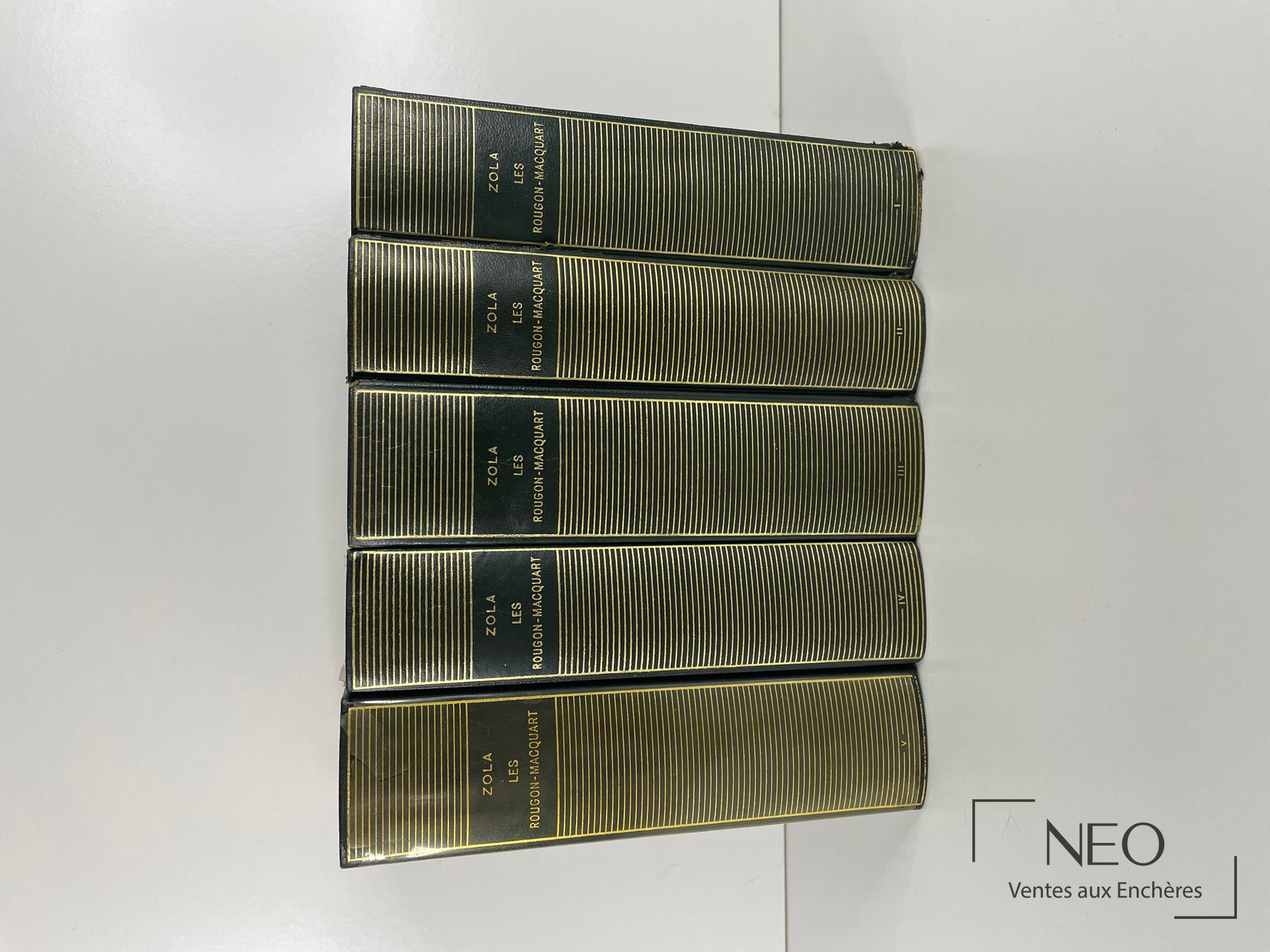 Cinq volumes Zola