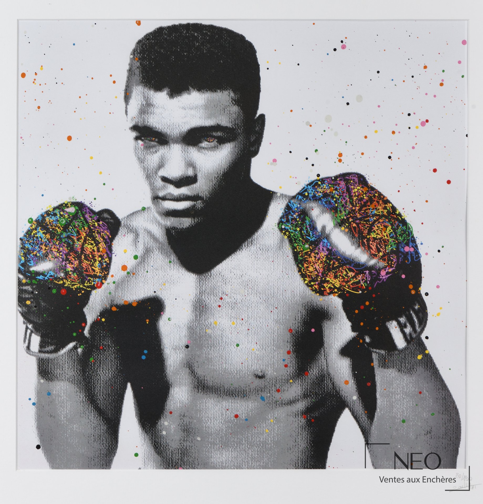 Zoulliart Mohamed Ali, lithographie signée et numérotée 80/150