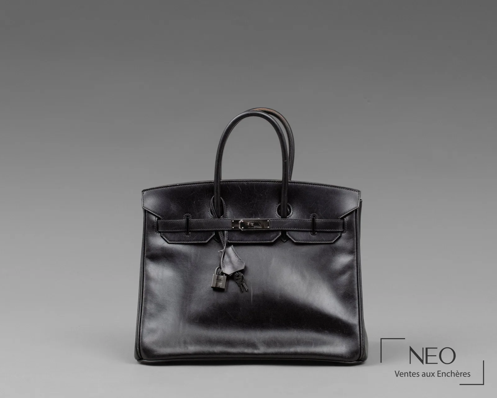 Sac Hermès Birkin So Black 35 en veau box noir, estimation sac Hermès aux enchères