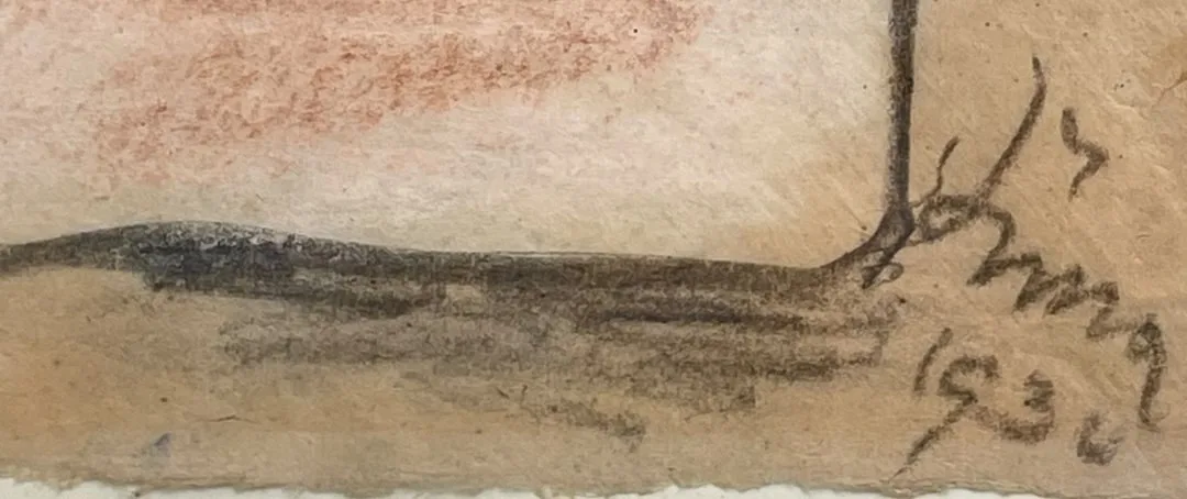 Signature Sima 1930 au crayon en bas à droite du dessin vendu par NEO Enchères