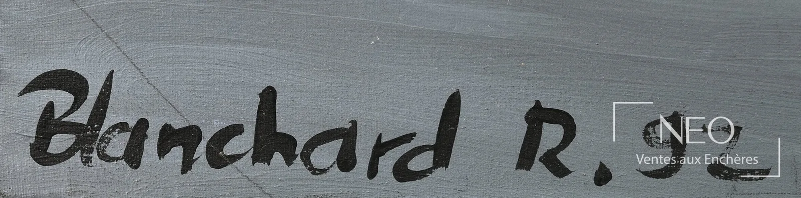 Signature de Rémi Blanchard sur Cheval et roulotte, 1992