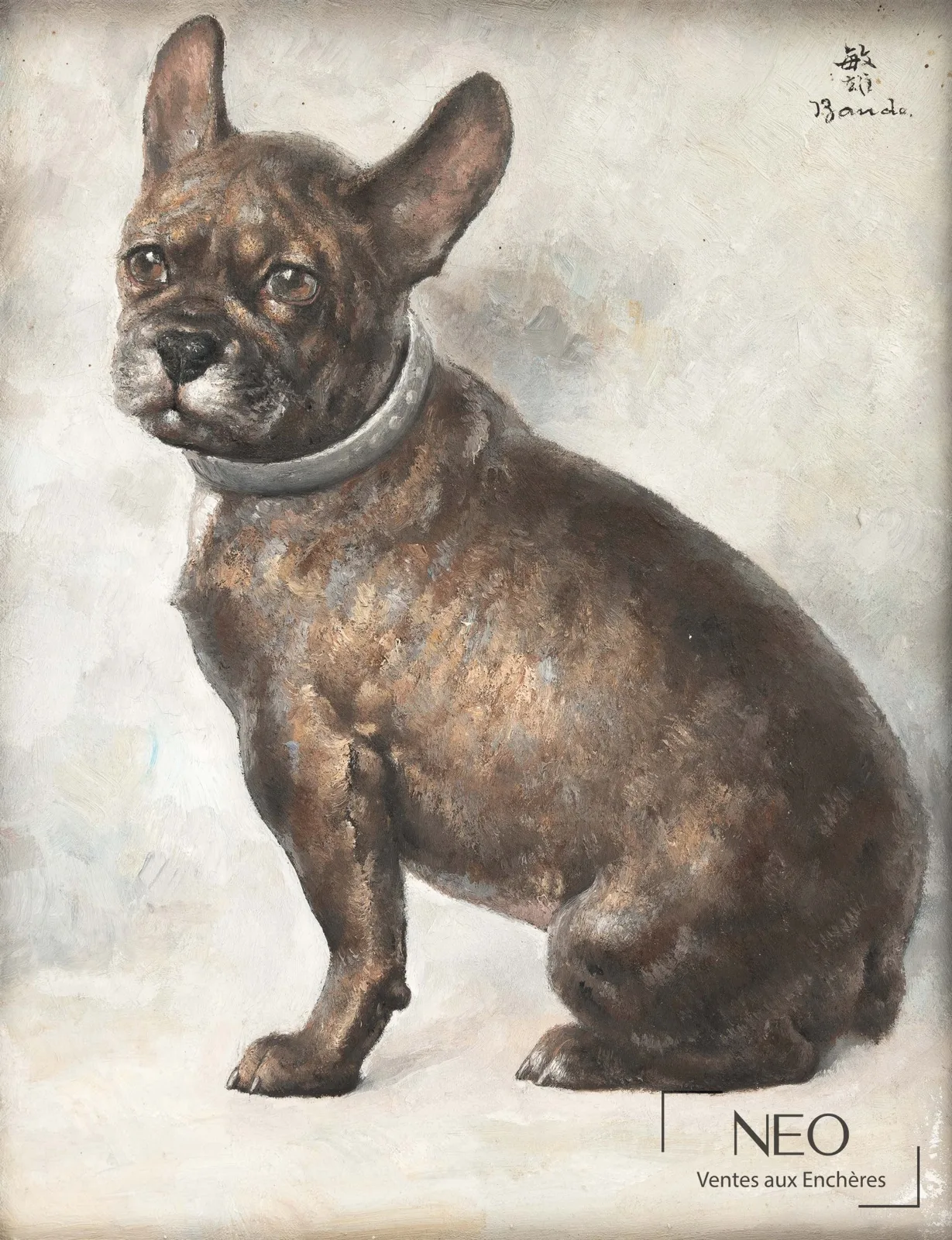 La chienne de Bando, huile sur toile de Toshio Bando vendue par NEO Enchères en 2026