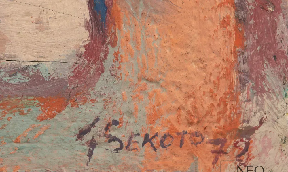 Signature G. Sekoto 72 peinte en bas à droite d'une huile de Gérard Sekoto